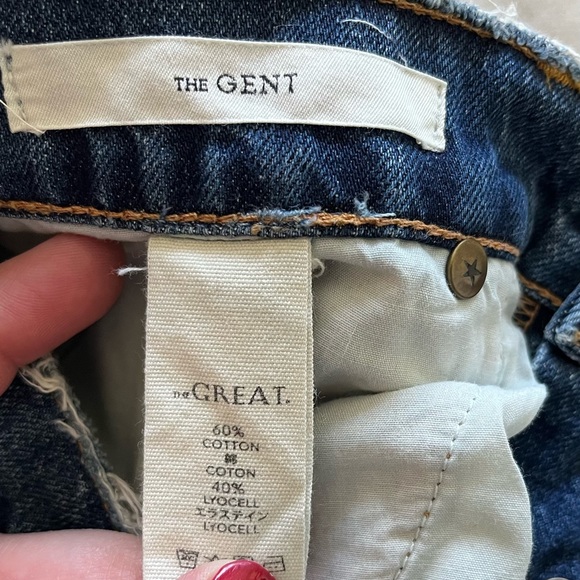 The GREAT The Gent Button Fly Cropped Jeans Size 25 Trendy Stylish Effortless - Picture 6 of 11